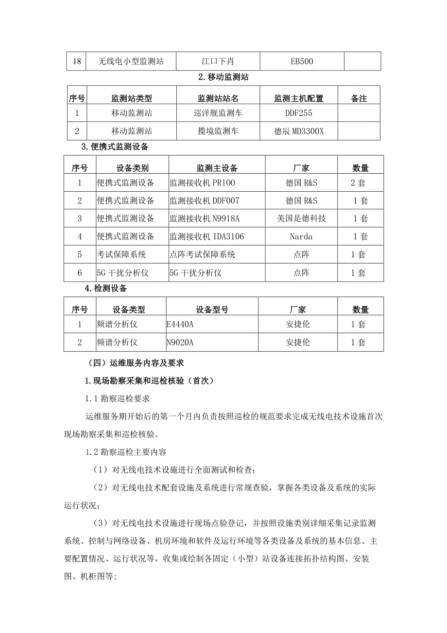 莆田市无线电管理局2023-2024年度无线电管理技术设施运行维护服务项目服务内容及要求.docx_第3页