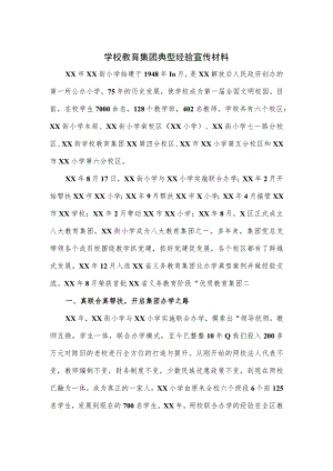 学校教育集团典型经验宣传材料.docx