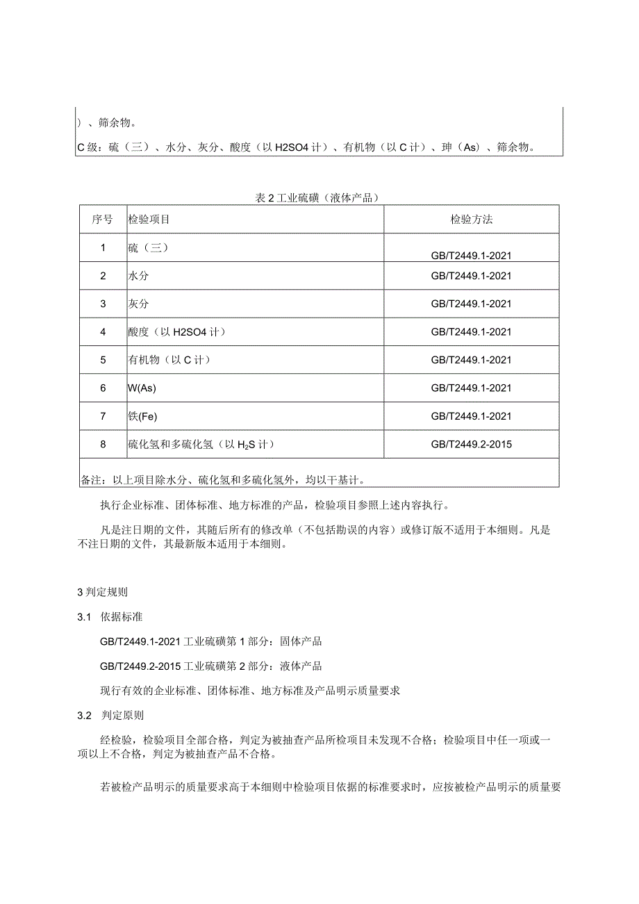 贵州省工业硫磺产品质量监督抽查实施细则（2023年版）.docx_第2页