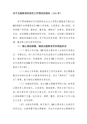 主题教育阶段性工作情况的报告.docx