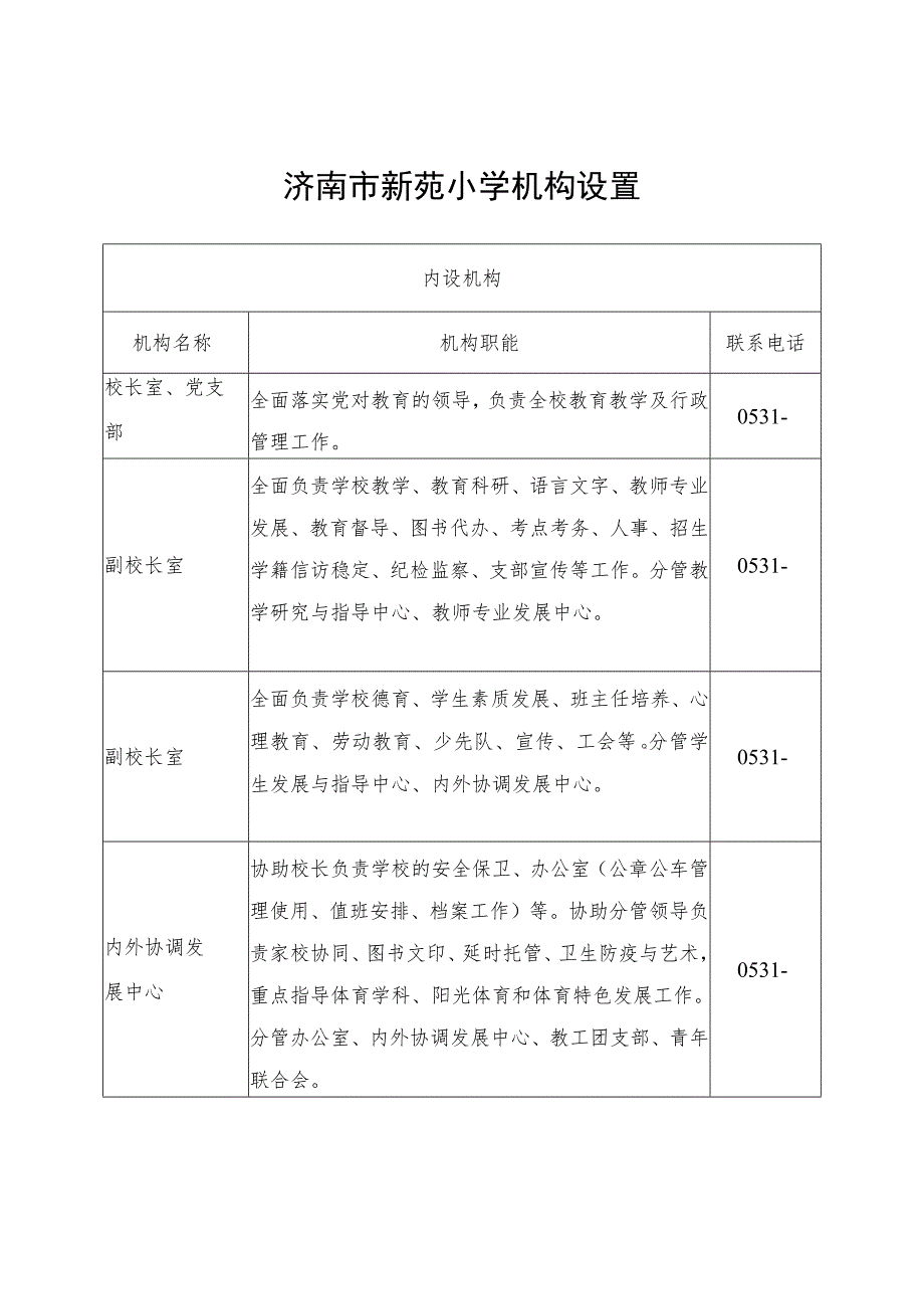 济南市新苑小学机构设置.docx_第1页