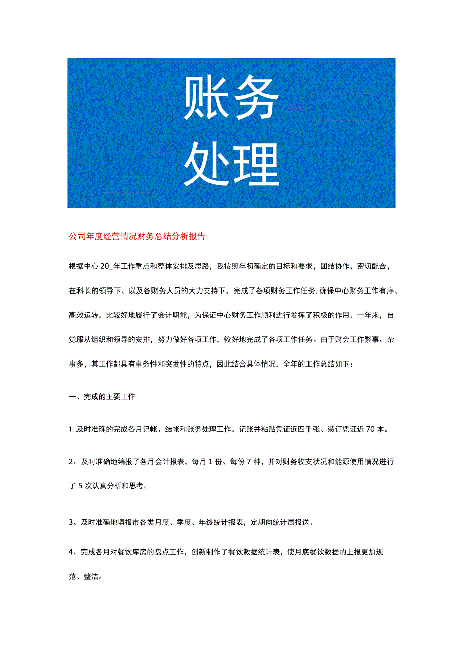 公司年度经营情况财务总结分析报告.docx_第1页