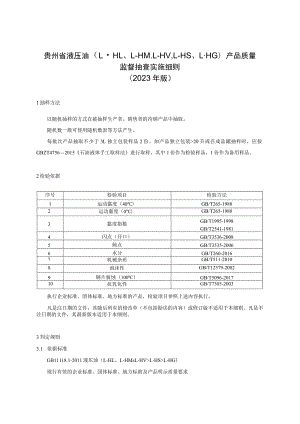 贵州省液压油产品质量监督抽查实施细则（2023年版）.docx