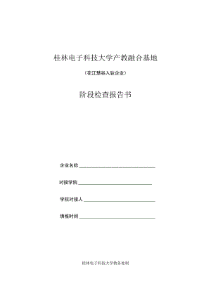 桂林电子科技大学产教融合基地花江慧谷入驻企业阶段检查报告书.docx