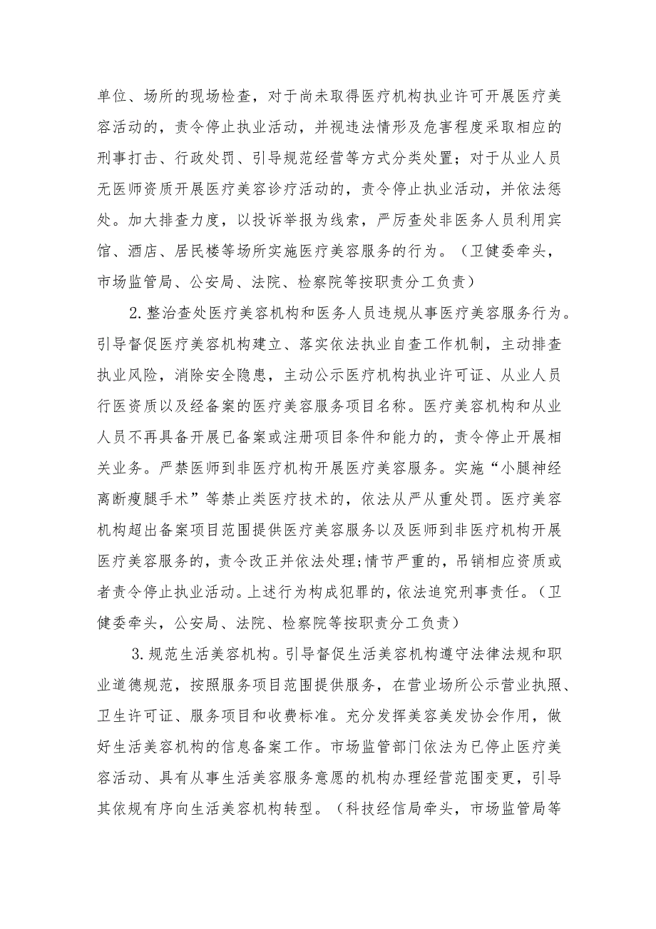 XX县关于建立医疗美容行业长效监管机制的实施方案.docx_第3页