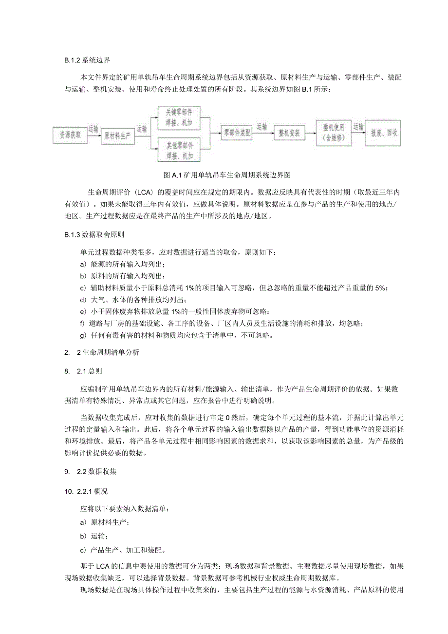 绿色设计产品矿用单轨吊车检验方法和指标计算方法、生命周期评价方法.docx_第2页