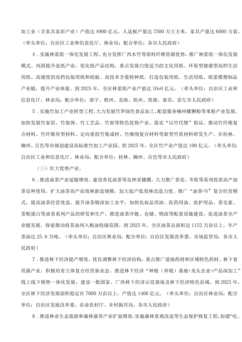 广西壮族自治区人民政府办公厅关于印发广西万亿林业产业三年行动方案(2023—2025年)的通知.docx_第3页