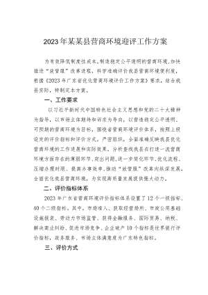 2023年某某县营商环境迎评工作方案.docx