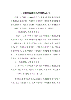 环境督查反馈意见整改情况汇报.docx