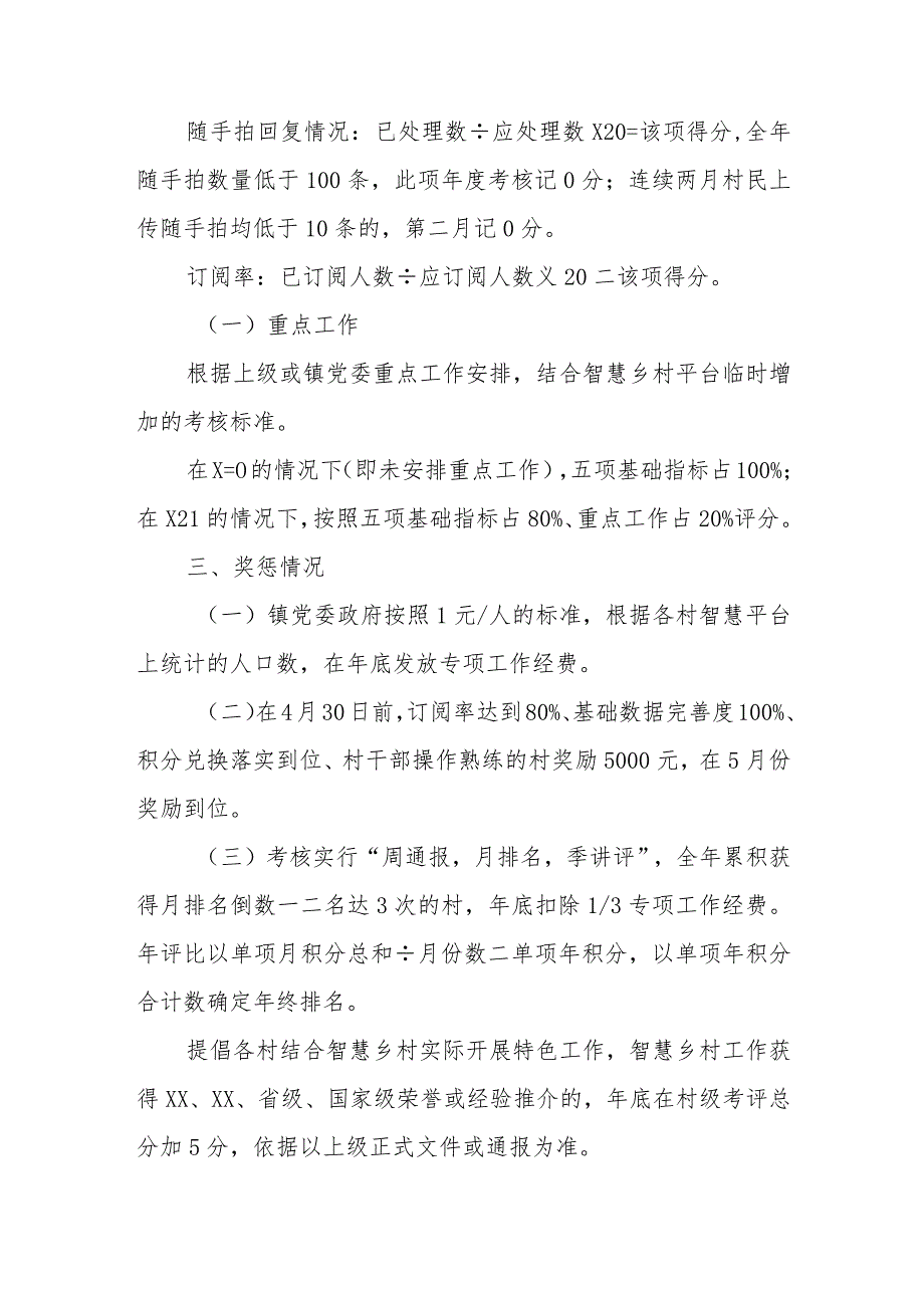 XX镇智慧乡村工作考核方案.docx_第2页