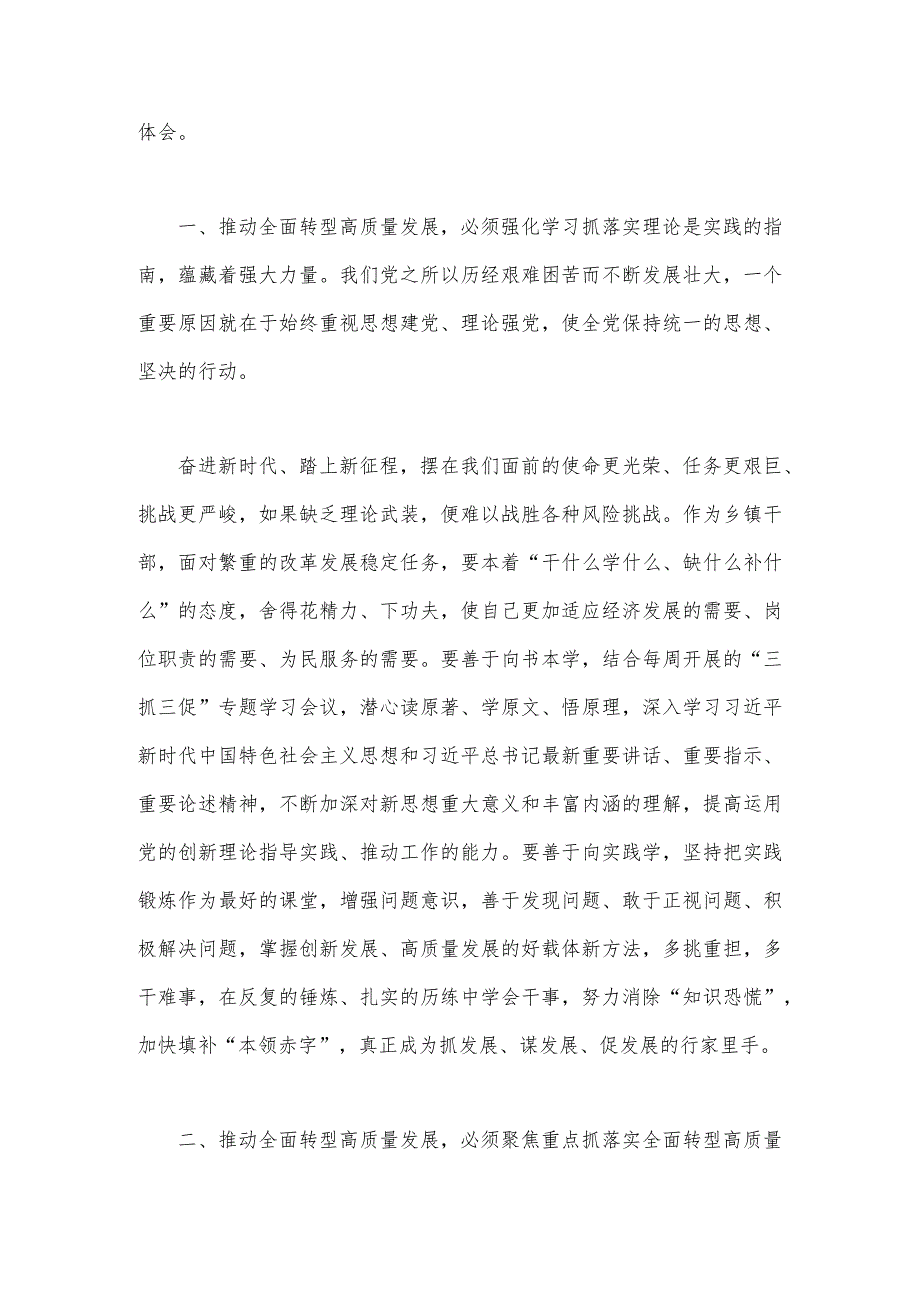 2023年扎实开展主题教育推动高质量发展专题研讨交流发言材料与纪检监察系统干部队伍教育整顿读书报告（2篇文）.docx_第2页