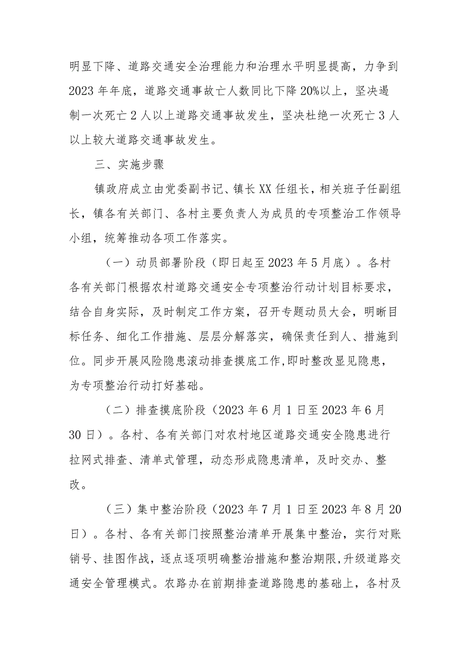 XX镇农村道路交通安全专项整治工作方案.docx_第2页