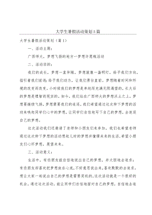 大学生暑假活动策划5篇.docx