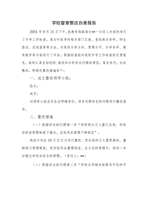 学校督查整改自查报告.docx