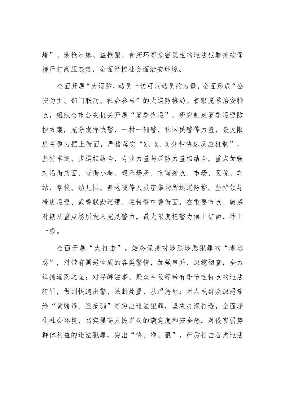 2023开展夏季治安打击整治“百日行动”工作总结4篇.docx_第3页