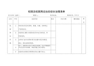 校园及校园周边治安综合治理清单.docx