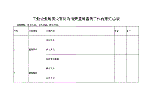 工业企业地质灾害防治铺天盖地宣传工作台账汇总表.docx