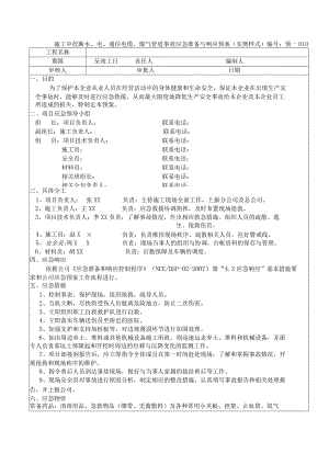 施工中挖断水、电、通信电缆、煤气管道事故应急准备与响应预案.docx