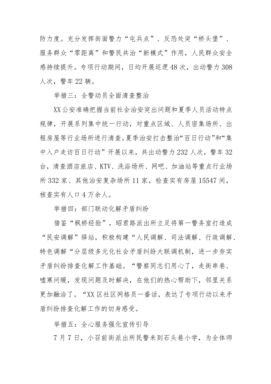 公安夏季治安打击整治“百日行动”工作总结四篇.docx_第2页