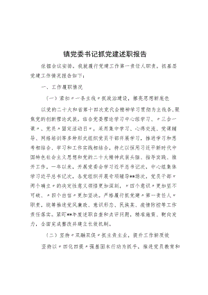 镇党委书记抓党建述职报告.docx