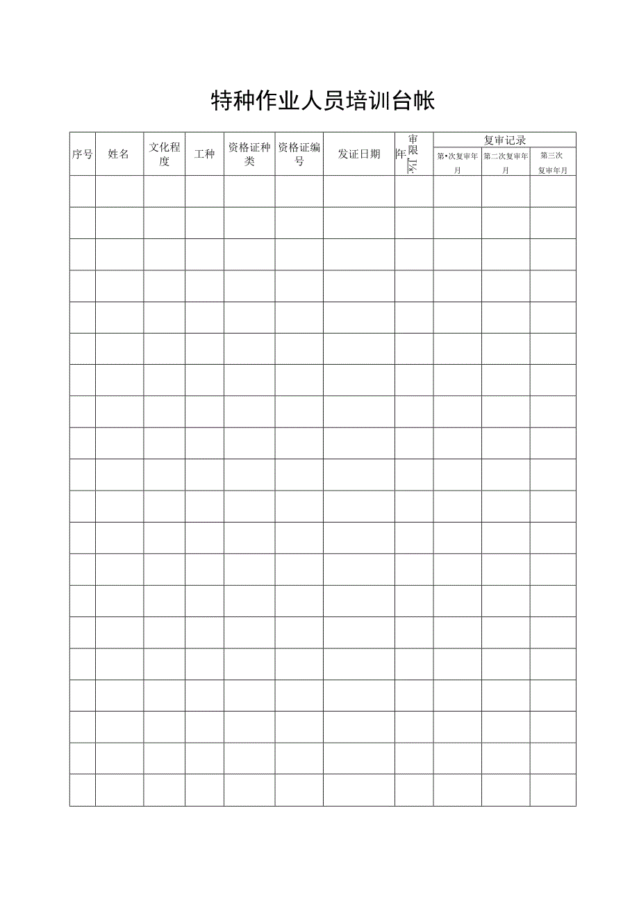 特种作业人员培训台帐.docx_第1页