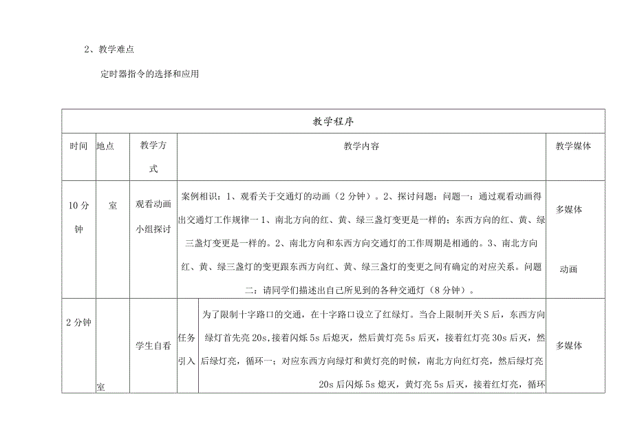 交通灯的PLC控制教学设计方案[1].docx_第2页