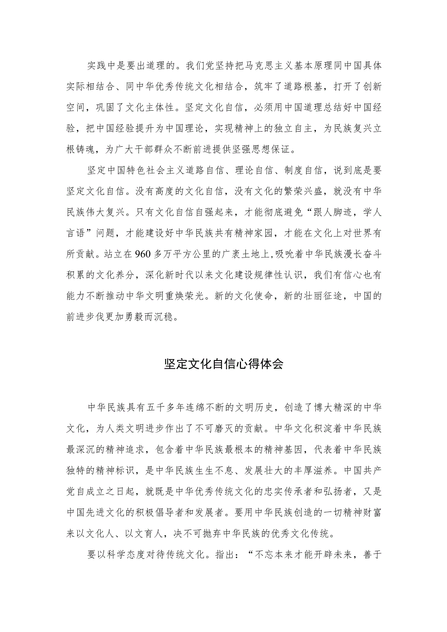 （6篇）2023文化自信文化强国学习心得体会范文汇编.docx_第2页