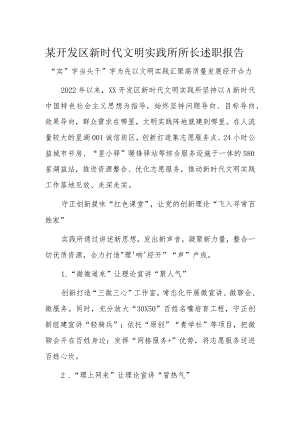 某开发区新时代文明实践所所长述职报告.docx