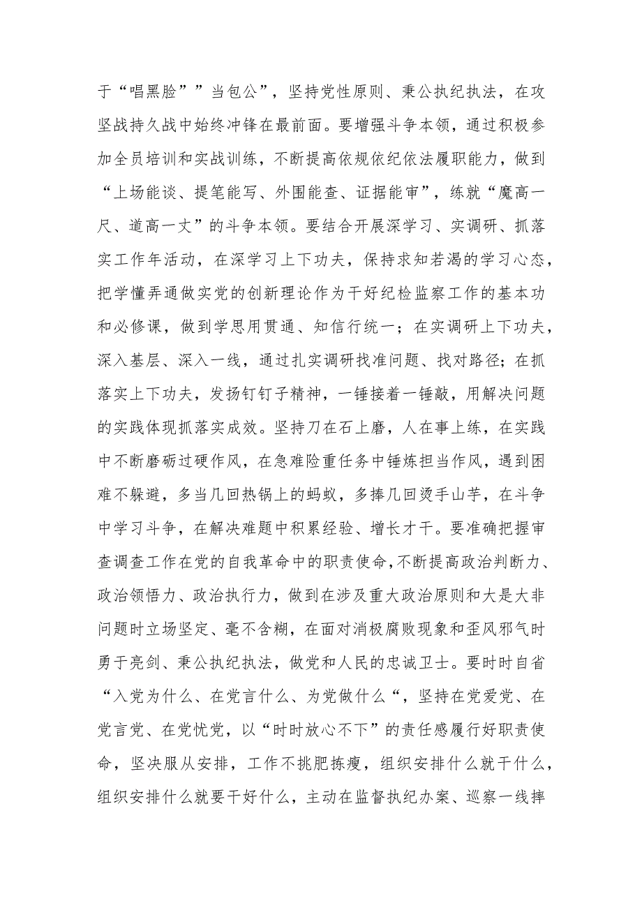 某纪检监察干部在教育整顿检视整治环节研讨会上的发言材料.docx_第2页