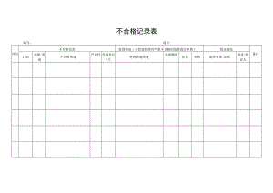 不合格记录表.docx