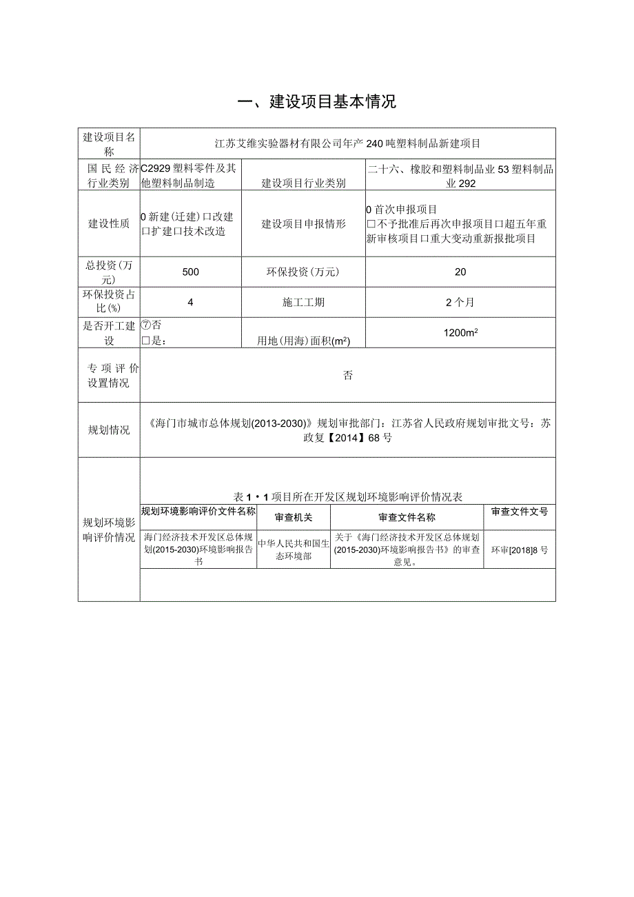 年产240吨塑料制品新建项目环境影响报告.docx_第2页