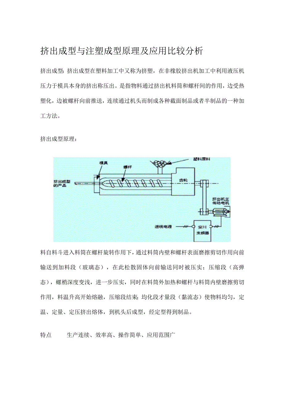 挤出成型与注塑成型原理及应用比较分析.docx_第1页