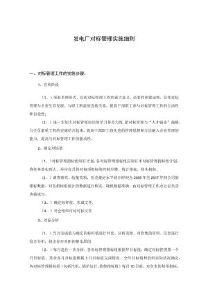 发电厂对标管理实施方案细则.docx