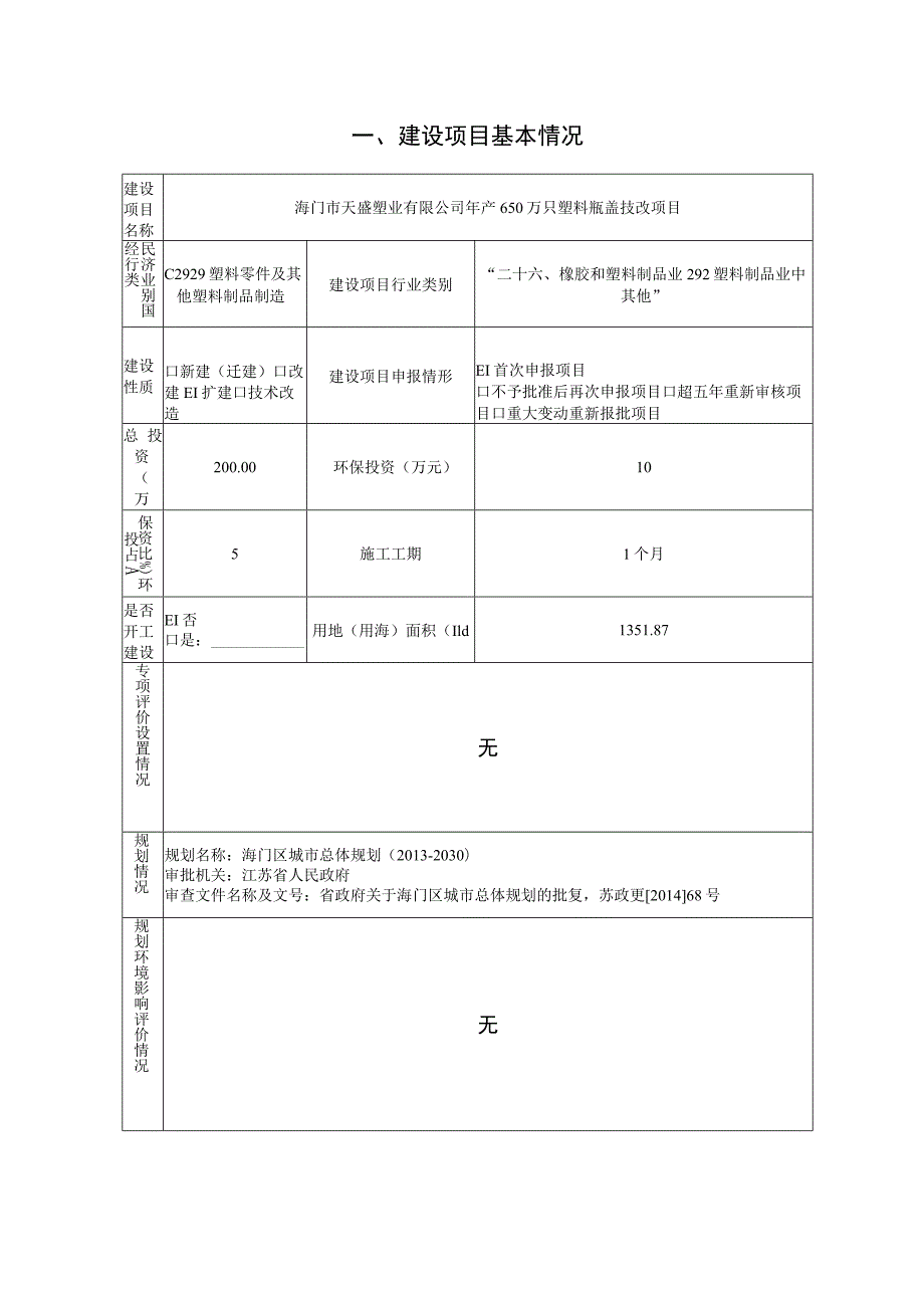 年产650万只塑料瓶盖技改项目环境影响报告.docx_第2页