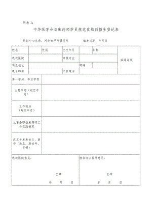 中华医学会临床药师学员培训中心河北中石油中心医院.docx