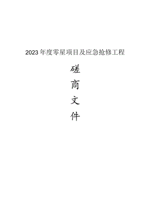 2023年度零星项目及应急抢修工程招标文件.docx