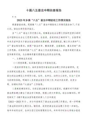 十篇八五普法中期自查报告.docx