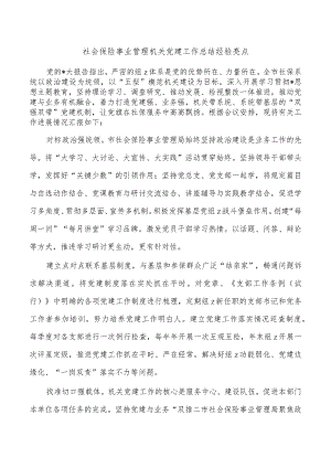 社会保险事业管理机关党建工作总结经验亮点.docx