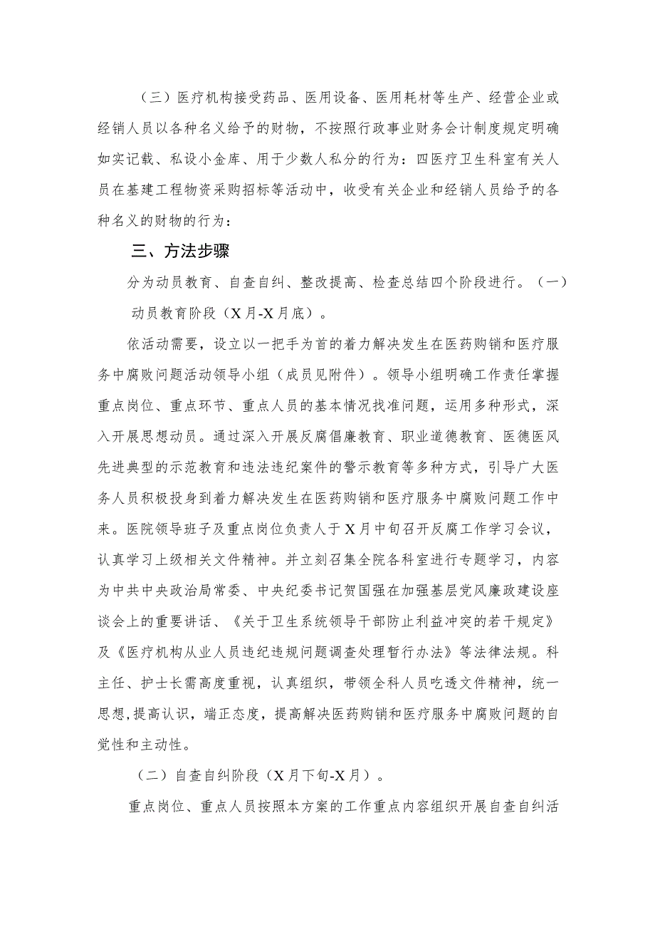 2023年医药领域腐败问题集中整治工作实施方案【10篇精选】供参考.docx_第2页