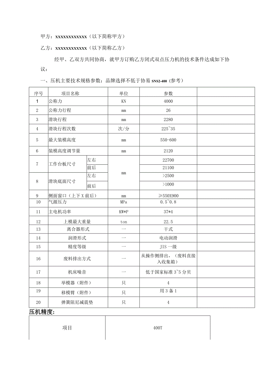 闭式双点机械压机采购技术协议.docx_第2页