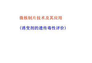 遗传毒性评价.ppt