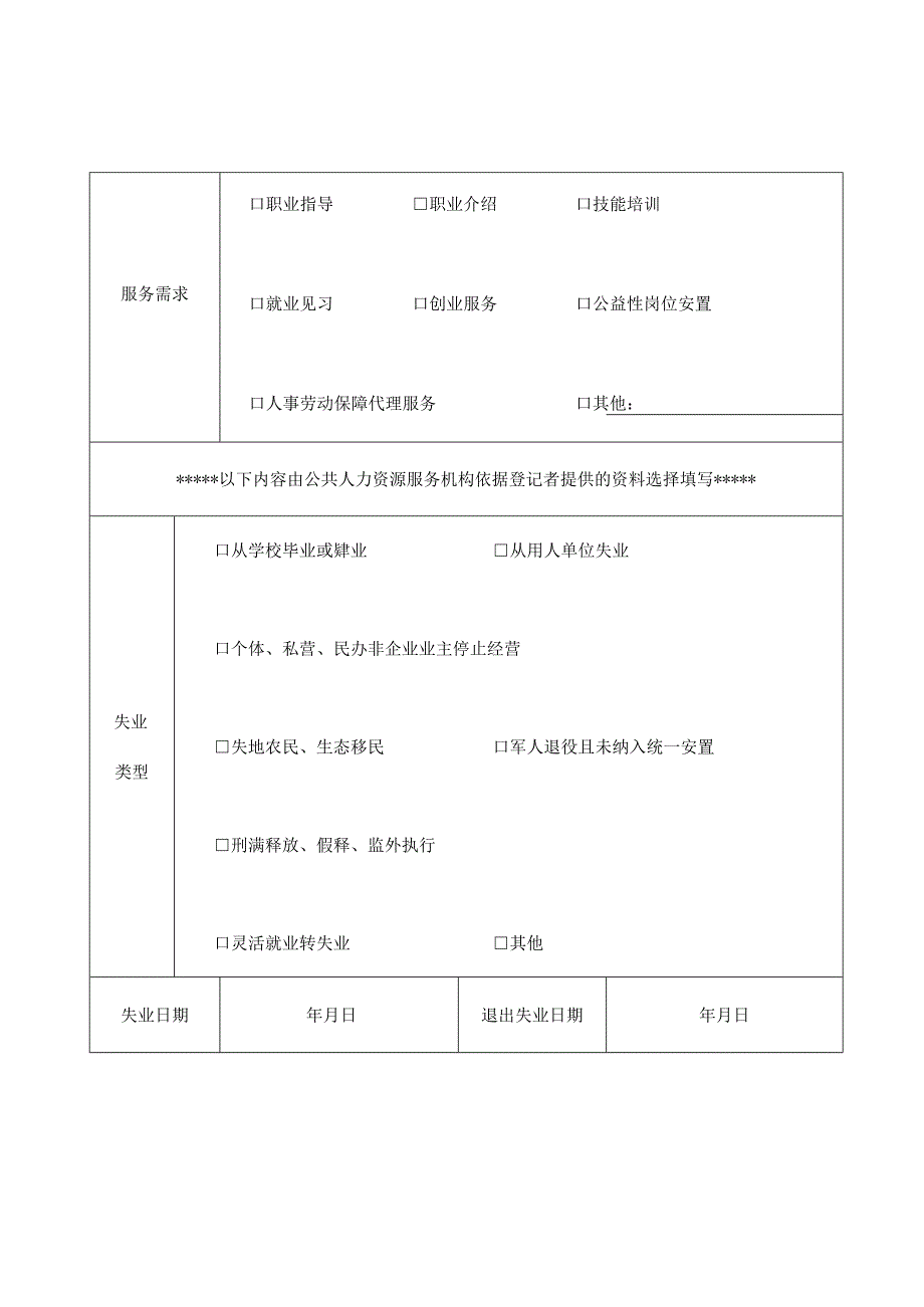 青海省失业登记表.docx_第2页