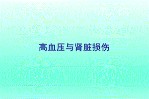 高血压与肾脏损伤.ppt