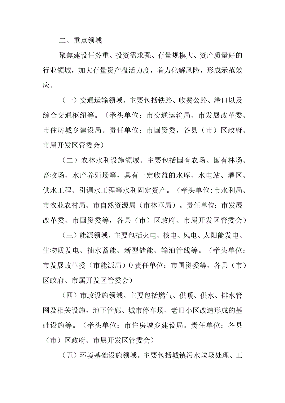 关于加快推进重点领域盘活存量资产扩大有效投资的实施方案.docx_第3页