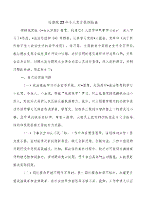 检察院23年个人发言提纲检查.docx