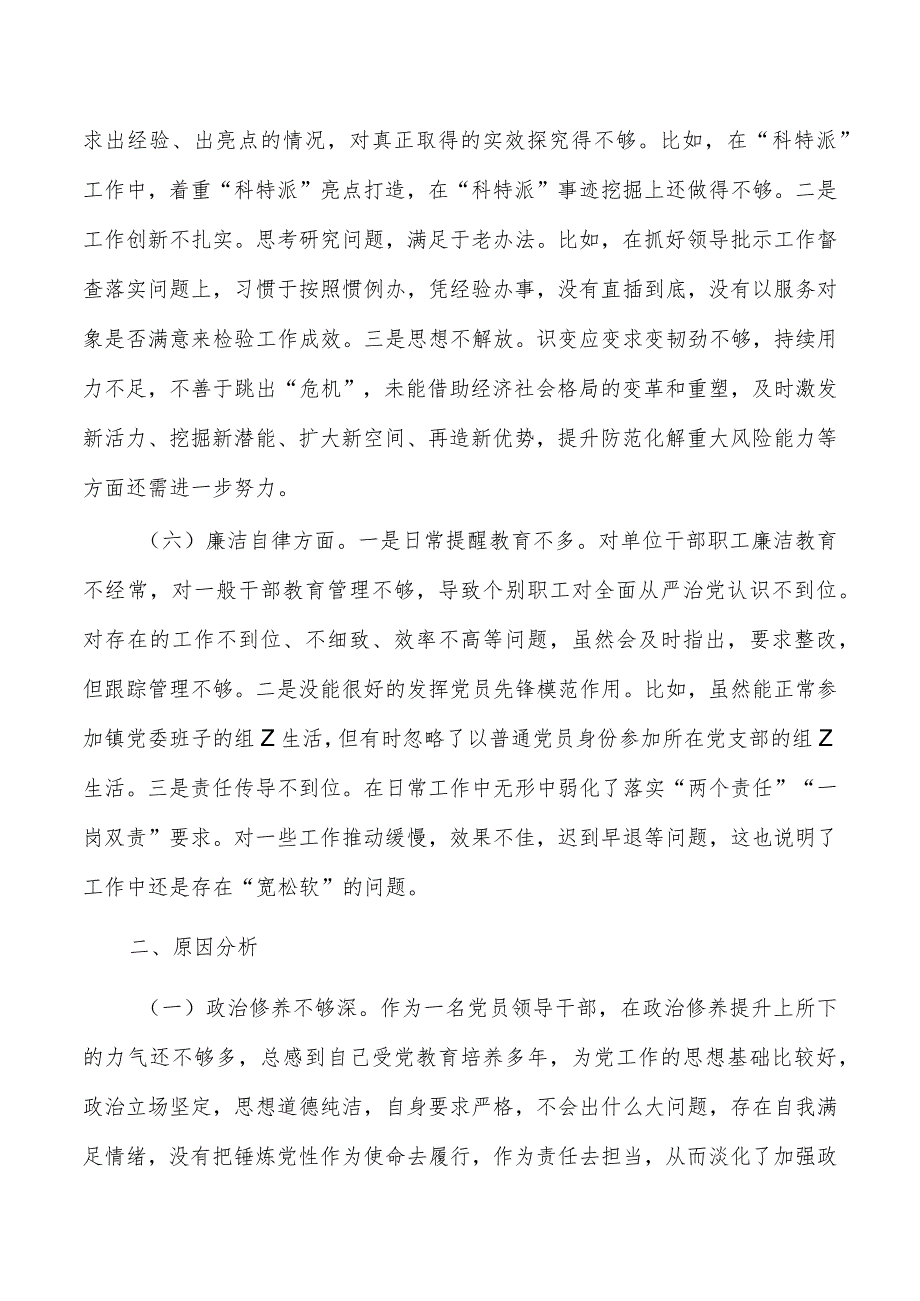 镇长六个方面个人检查材料.docx_第3页