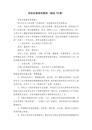 学校自查报告集锦（精选19篇）.docx