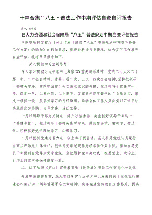 十篇合集“八五”普法工作中期评估自查自评报告.docx