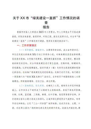 关于XX市“绿美建设一直抓”工作情况的调查报告.docx