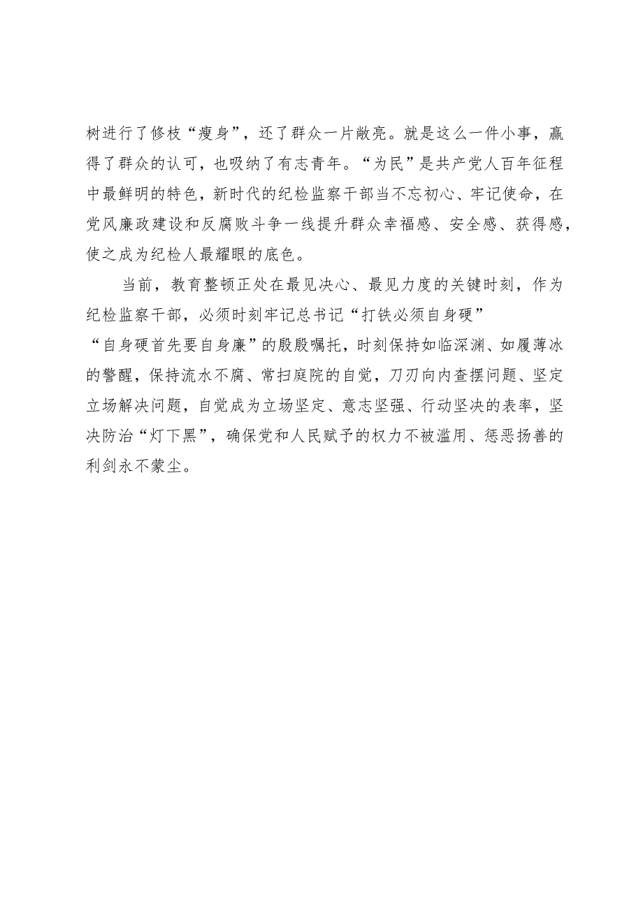 在纪检监察干部队伍教育整顿检视整治环节学习心得体会.docx_第3页